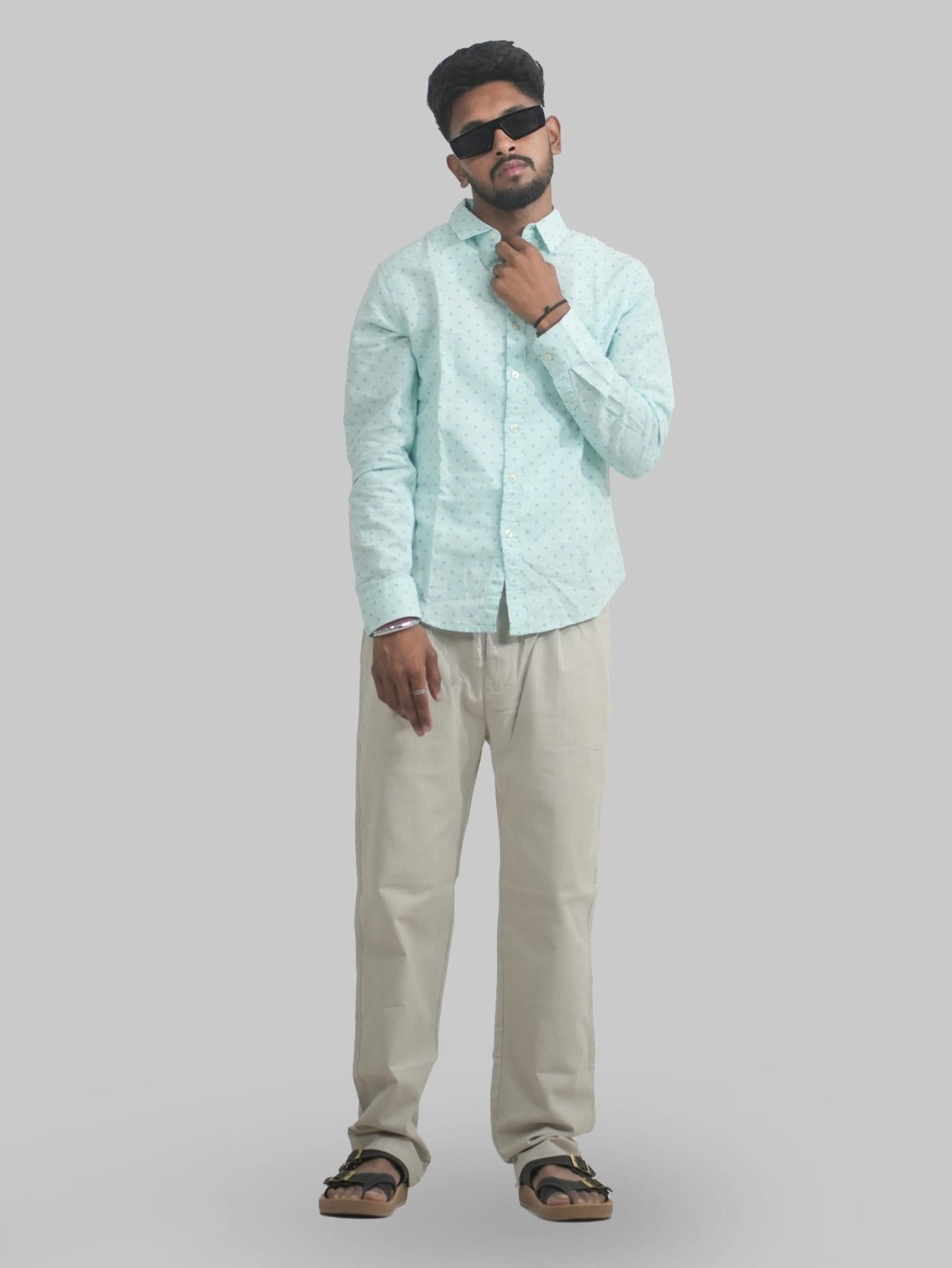 Malachi Men Linen Relaxed Fit Trousers