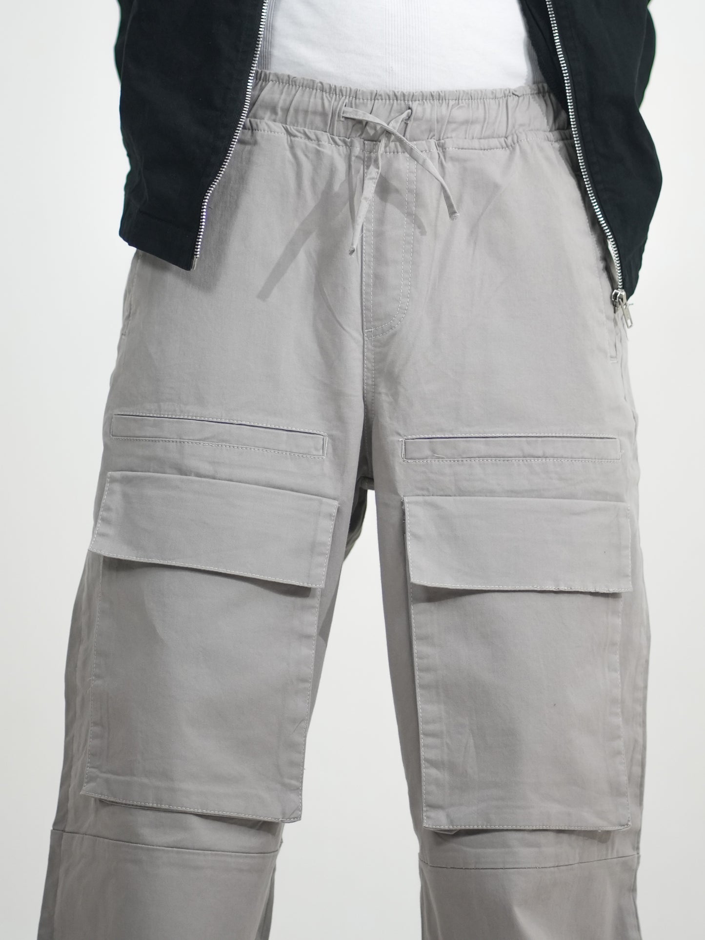 Men Wide Leg 6 Pockets Cargo Pants