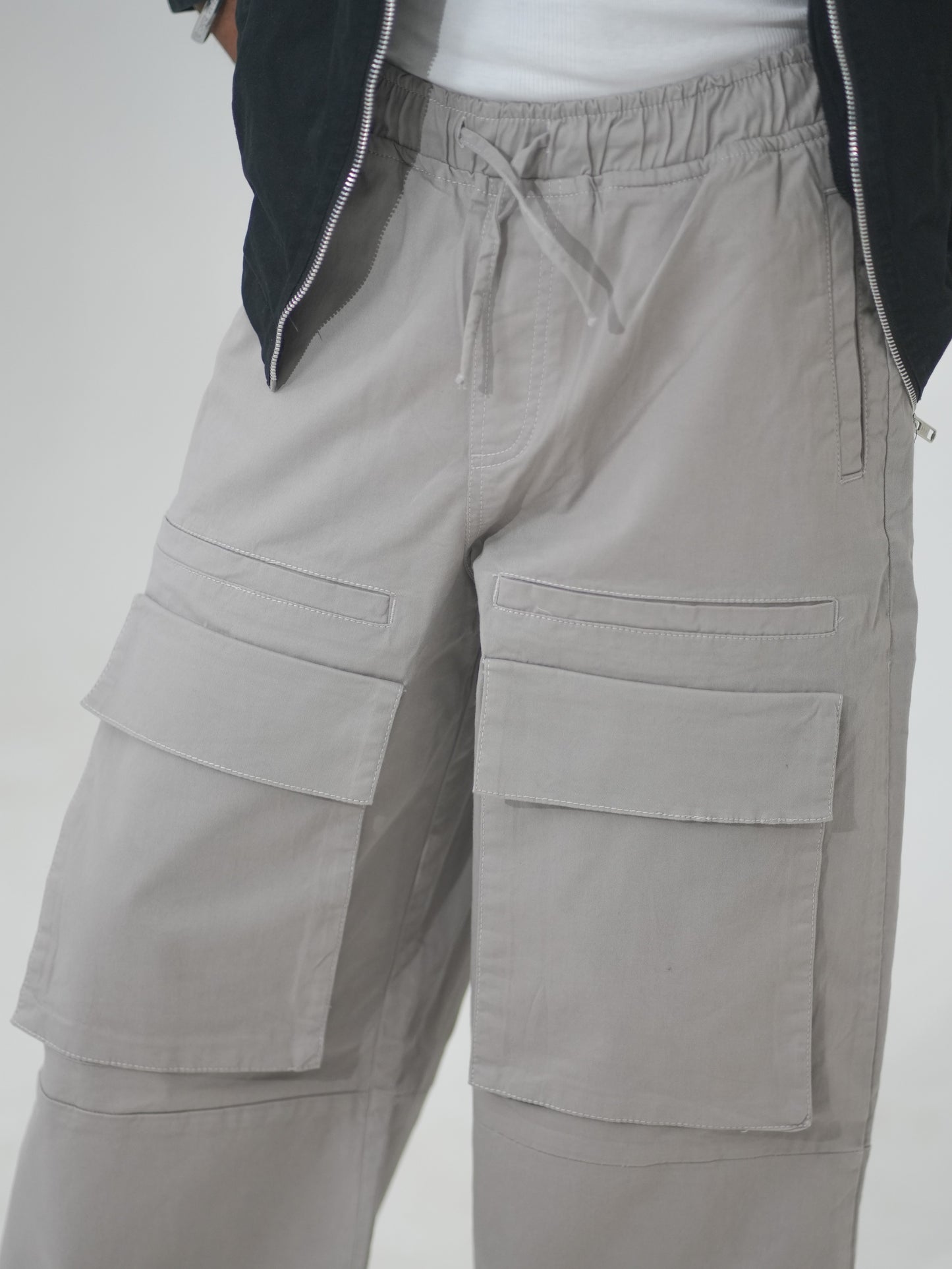 Men Wide Leg 6 Pockets Cargo Pants