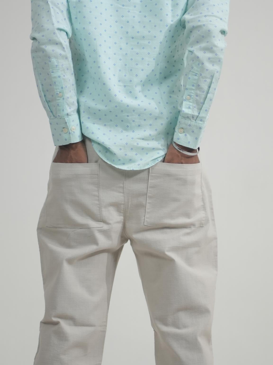 Malachi Men Relaxed Fit Linen Trousers