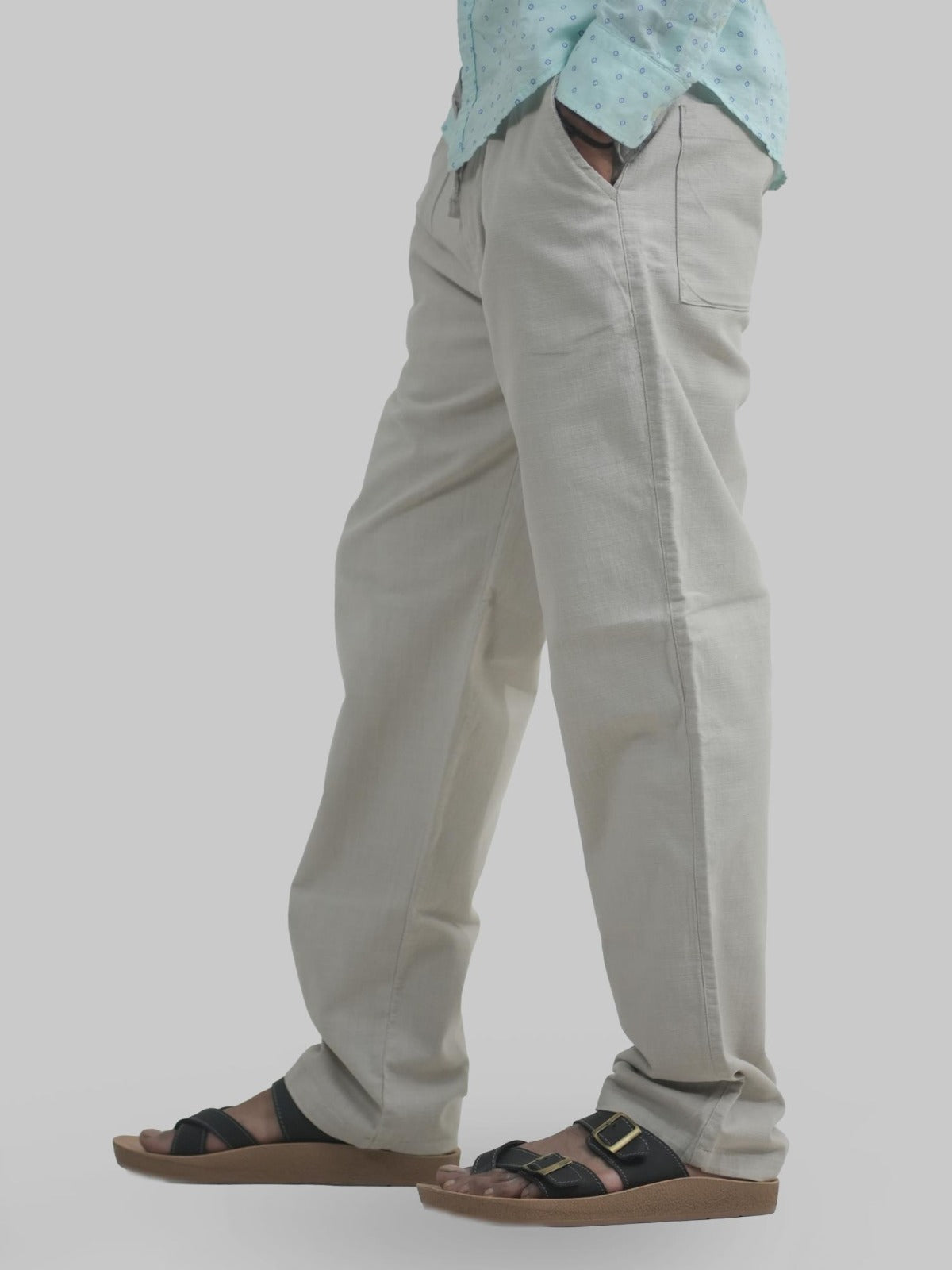Malachi Men Relaxed Fit Linen Trousers